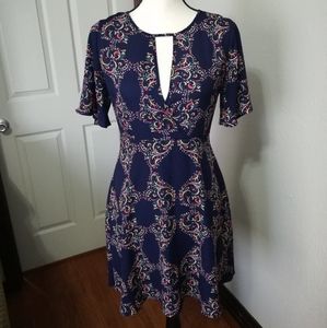 NWT Blue multicolor Lush dress